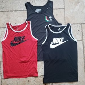 Three Mens tanks. Two Nike and one LRG!